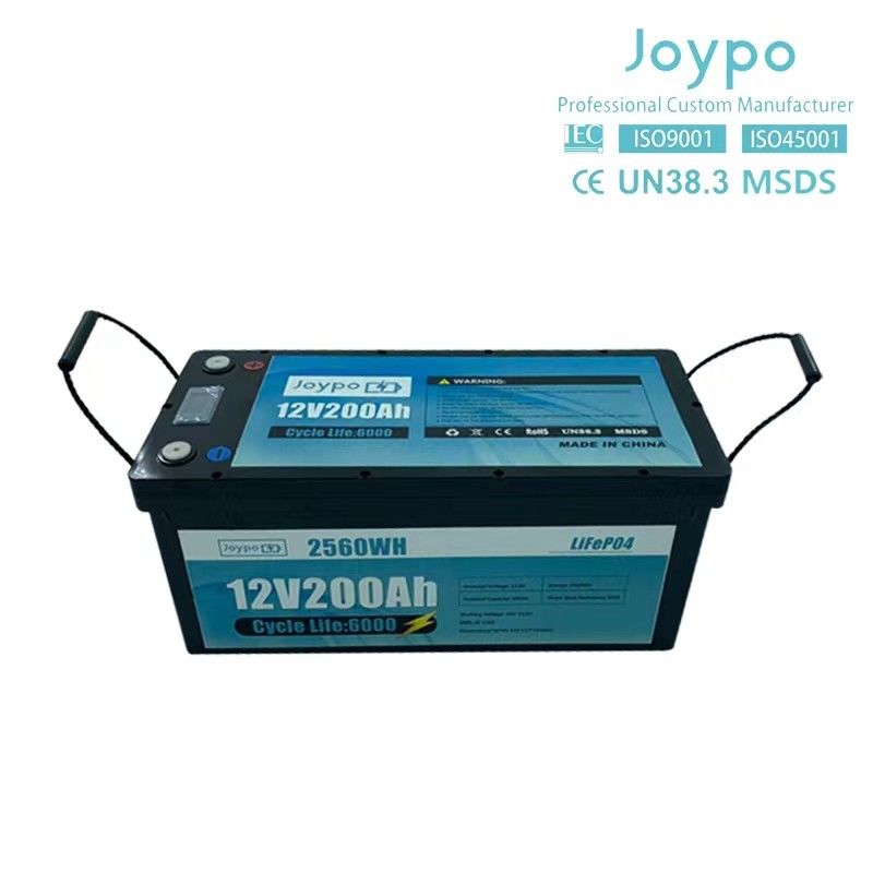 Batterie au lithium RV de grande capacité 12V 200Ah Pack de batterie à cycle profond pour caravane