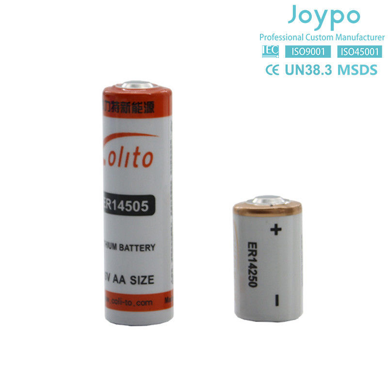 Batterie au lithium jetable ER14250 3.6V 1.2Ah Cellule au lithium pour compteur électrique
