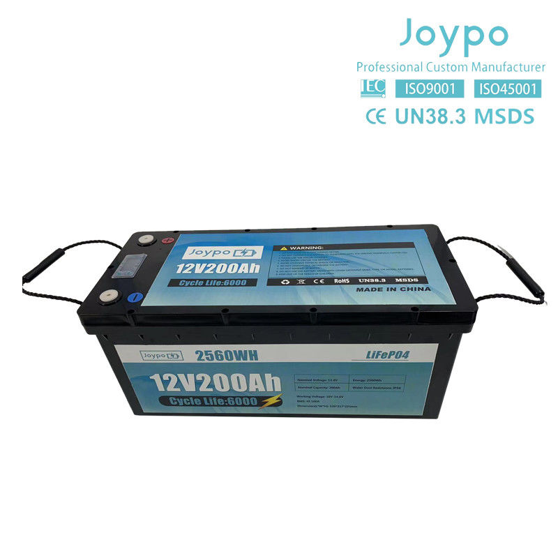RV Camper Longue durée de vie LFP Lifepo4 Batterie 12V 24V 100Ah 200Ah avec BMS intelligent