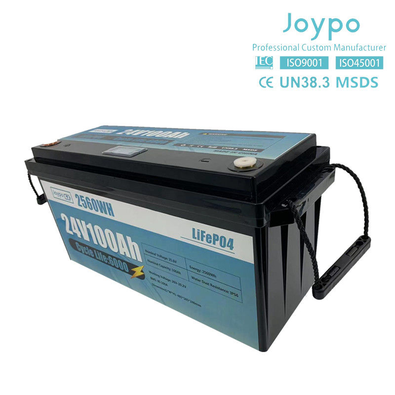 RV Camper Longue durée de vie LFP Lifepo4 Batterie 12V 24V 100Ah 200Ah avec BMS intelligent