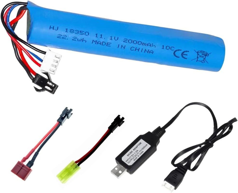 3S 11.1V 2000mAh Batterie Li-Ion Pour Jouets Blaster à Boules de Gel d'Eau Électrique Pistolet