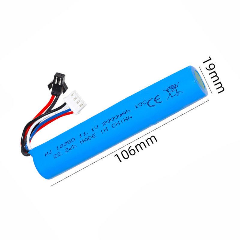 Batterie au lithium-ion de haute capacité pour pistolet airsoft Splatter Ball Gun Batterie 11.1V 2000mah