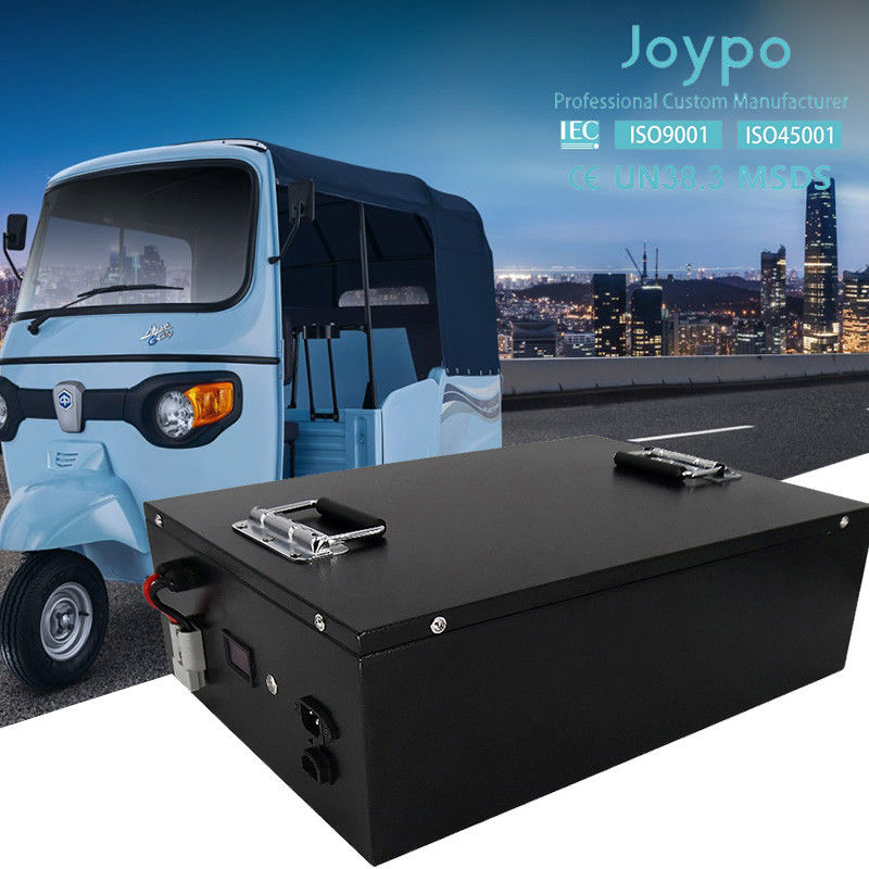 4000 Vie de cycle 48V 60Ah LiFePO4 Batterie pour auto-rickshaw léger et sûr
