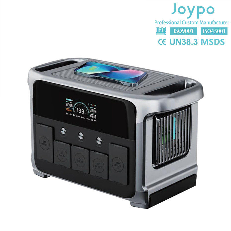 Générateur d'énergie solaire portable sans fil de 1200W avec batteries au lithium fer phosphate