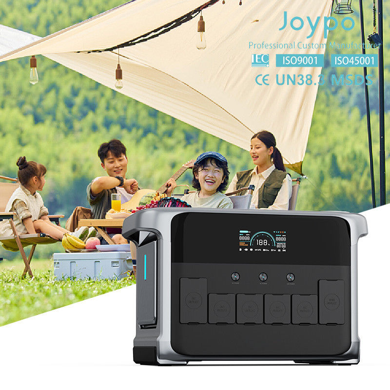 Centrale solaire portable à cellules de lithium de 2160Wh à l'intérieur et à l'extérieur avec une capacité de 2400W et 4800W
